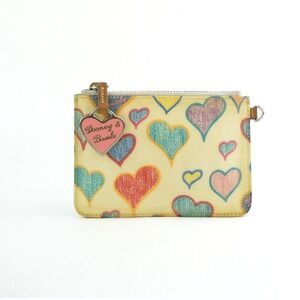 Dooney & Bourke Crayon Hearts Wristlet (no strap)